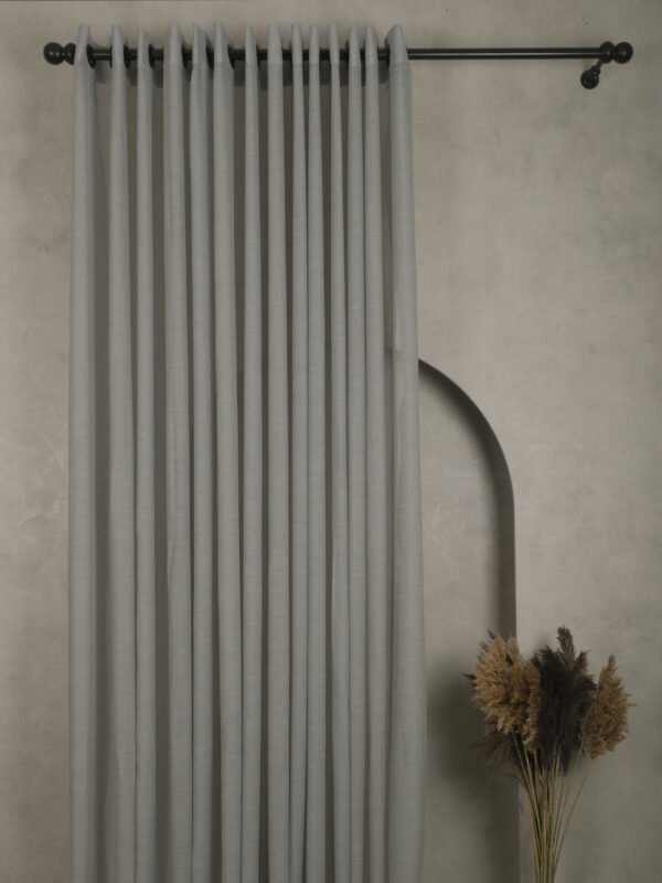 Gri Kapsüllü Tül Perde - Görsel 4