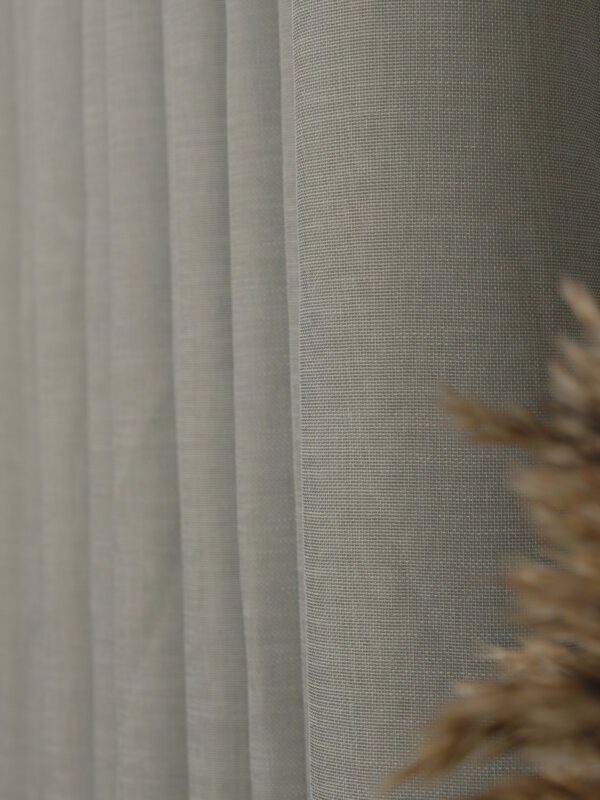 Gri Kapsüllü Tül Perde - Görsel 5
