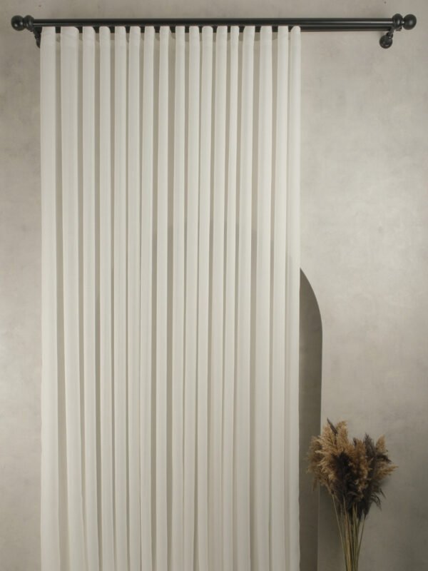 Lux Keten Dokulu Tül Perde - Görsel 2